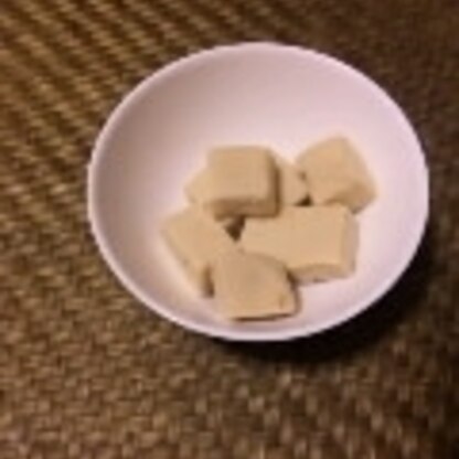 高野豆腐だけでやってみました(^-^;煮汁が染みて美味しいです！
